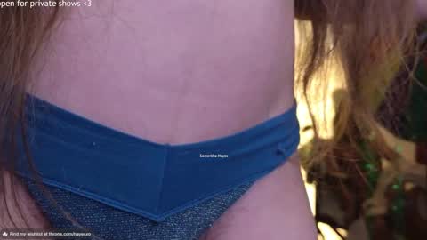 Snapshot of samanthahayesxoxo chatting on 03.08.25 The Real Samantha Hayes haha online show from 03.08.25