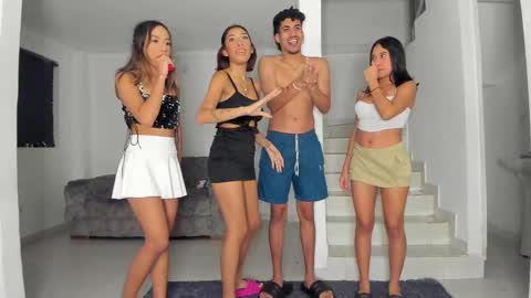 black hair GIORGIA --  redhair RILEY -brown hair APRIL online show from 03.08.25