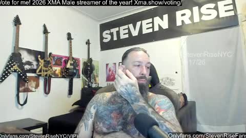 Snapshot of stevenrisenyc chatting on 04.19.26 StevenRiseNYC online show from 04.19.26