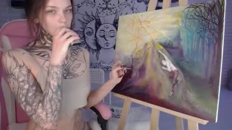 Snapshot of uwu_eva chatting on 02.22.25 Eva online show from 02.22.25