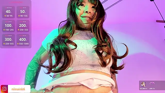 Snapshot of NinaInk chatting on 09.23.25 NinaInk online show from 09.23.25