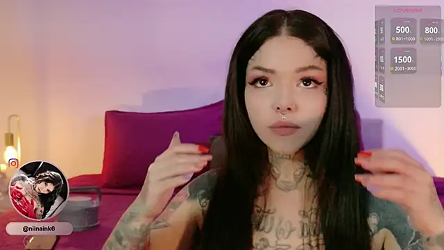 Snapshot of NinaInk chatting on 11.07.25 NinaInk online show from 11.07.25