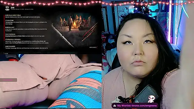 Snapshot of EmGreens chatting on 02.12.26 EmGreens online show from 02.12.26