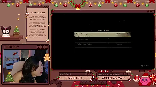 Snapshot of HanaMaria chatting on 11.26.25 HanaMaria online show from 11.26.25