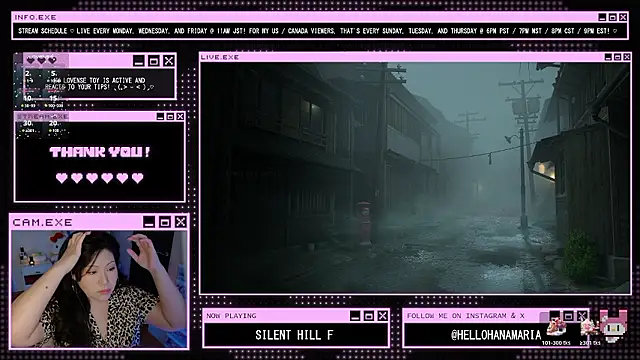 Snapshot of HanaMaria chatting on 11.28.25 HanaMaria online show from 11.28.25