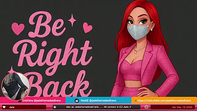Snapshot of jadethemaskedtrans chatting on 05.16.26 jadethemaskedtrans online show from 05.16.26