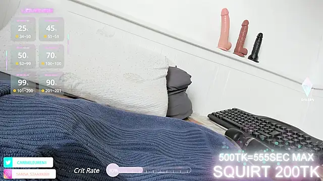 Snapshot of _Carrie_ chatting on 02.05.25 Carrie online show from 02.05.25