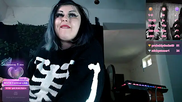 Snapshot of Psychobitch7 chatting on 04.27.26 Psychobitch7 online show from 04.27.26
