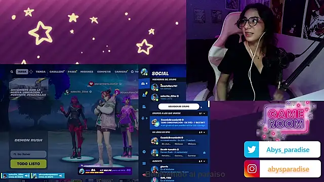 Snapshot of Abysparadise chatting on 10.19.25 Abysparadise online show from 10.19.25