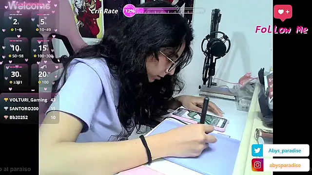 Snapshot of Abysparadise chatting on 11.12.25 Abysparadise online show from 11.12.25