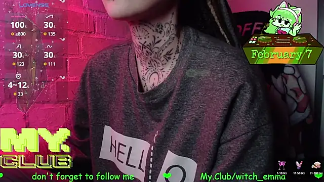 Snapshot of Witch_Emma chatting on 02.07.26 Witch Emma online show from 02.07.26