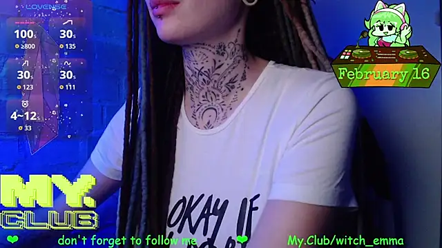 Snapshot of Witch_Emma chatting on 02.16.26 Witch Emma online show from 02.16.26