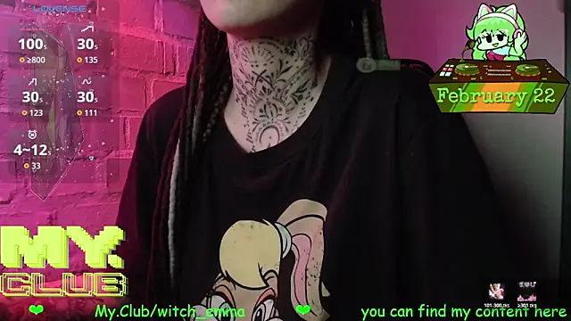 Snapshot of Witch_Emma chatting on 02.22.26 Witch Emma online show from 02.22.26