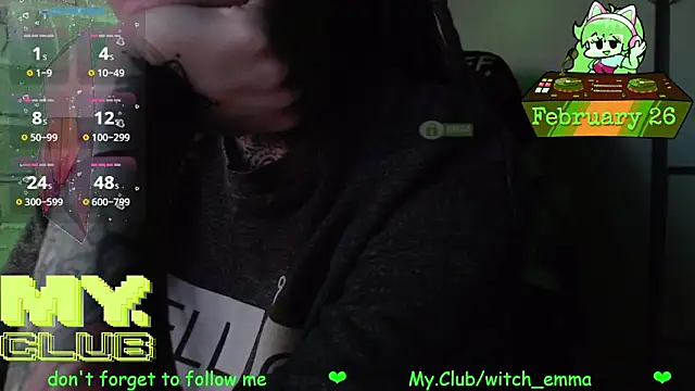 Snapshot of Witch_Emma chatting on 02.26.26 Witch Emma online show from 02.26.26