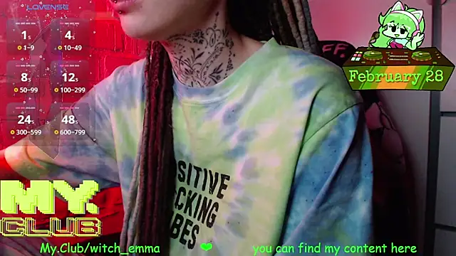 Snapshot of Witch_Emma chatting on 02.28.26 Witch Emma online show from 02.28.26