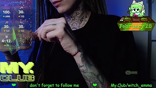 Snapshot of Witch_Emma chatting on 02.28.26 Witch Emma online show from 02.28.26