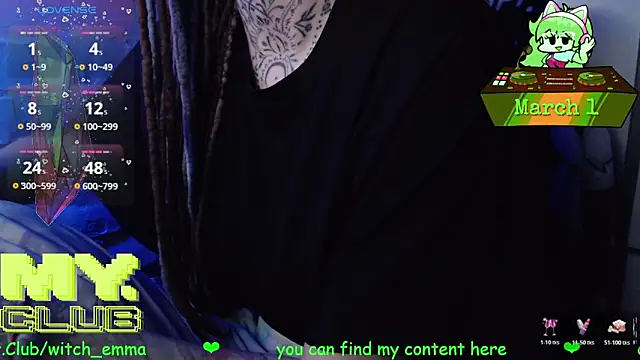 Snapshot of Witch_Emma chatting on 03.01.26 Witch Emma online show from 03.01.26