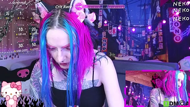 Snapshot of NekoCyber chatting on 06.14.26 NekoCyber online show from 06.14.26